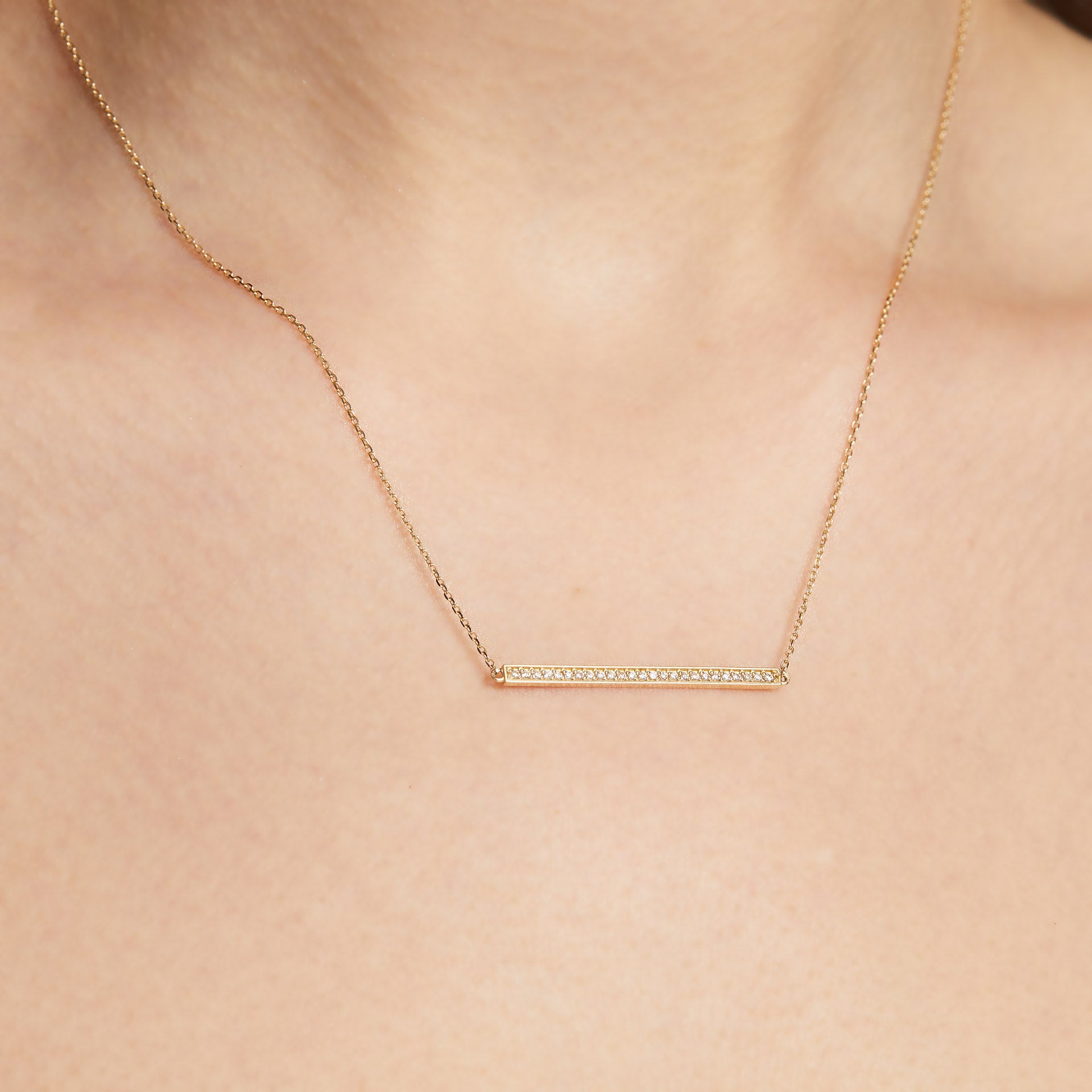 Slim Stick Necklace - Gold