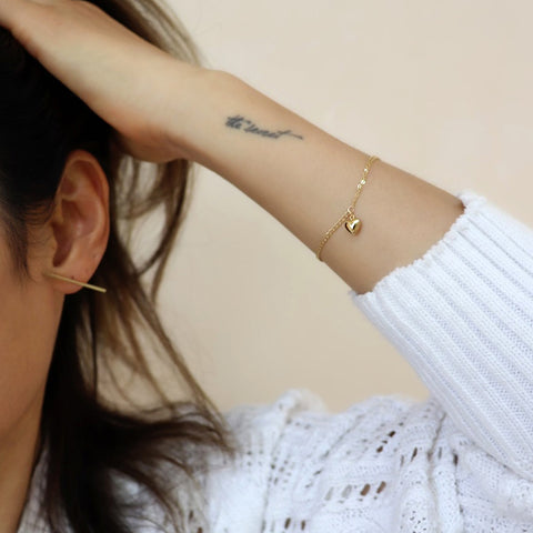 14k gold heart charm bracelet BlackSugar - Best Online Jewelry Shop Earrings, Necklaces, Rings, Located West Los Angeles  14k gold heart charm bracelet BlackSugar - Best Online Jewelry Shop Earrings, Necklaces, Rings, Located West Los Angeles