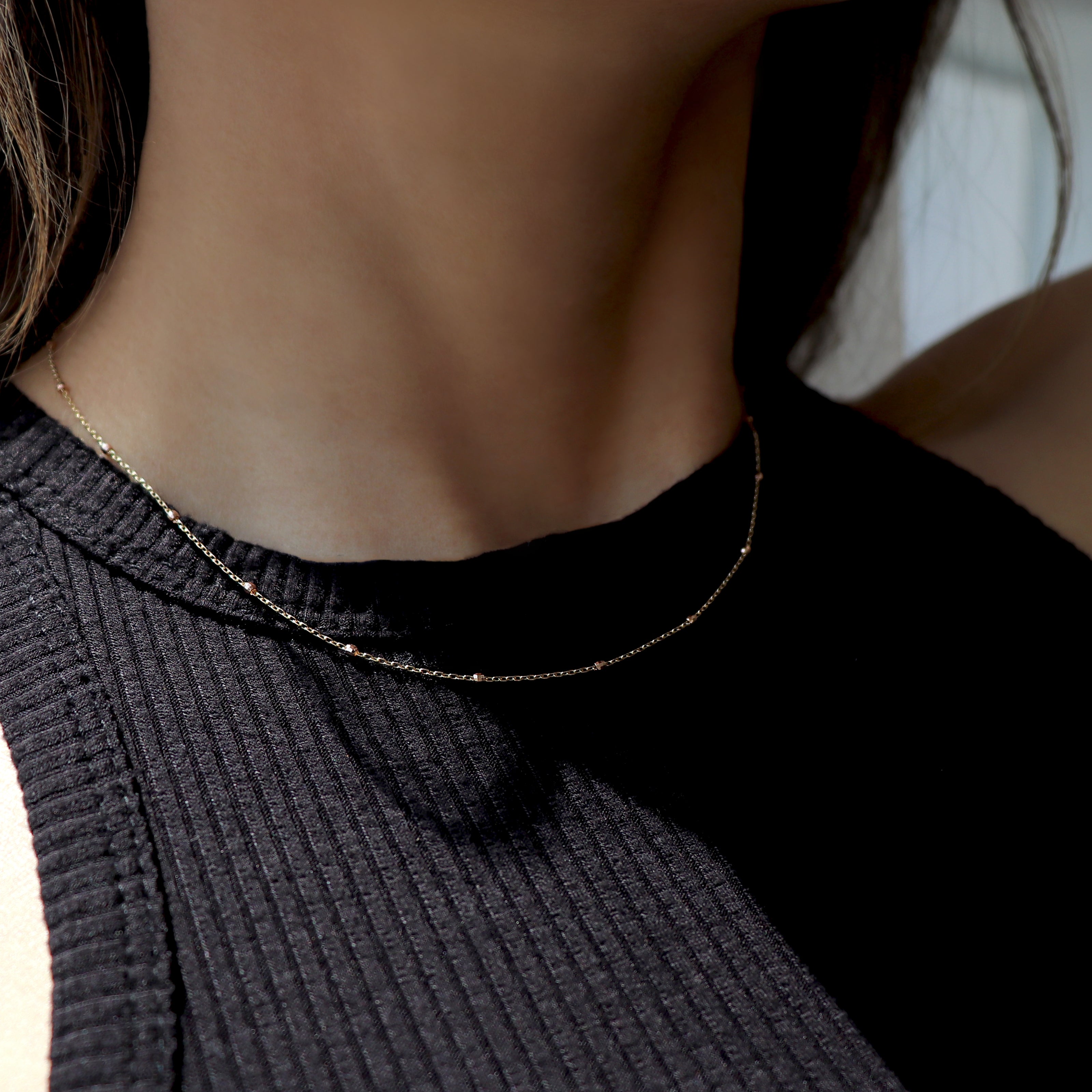 14K Rose Gold Ball Chain Necklace BlackSugar-Best Online Jewelry Shop Located West Los Angeles 
 14K Rose Gold Ball Chain Necklace BlackSugar-Best Online Jewelry Shop Located West Los Angeles