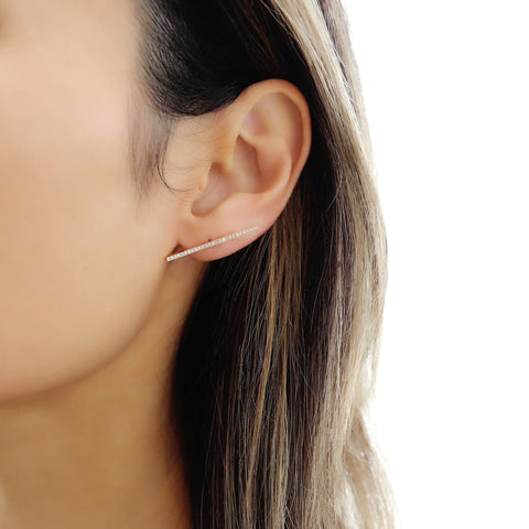 Pave 14k gold earrings Pave Gold Slim Stick BlackSugar-Best Online Jewelry  Shop Earrings, Necklaces West Los Angeles  Pave 14k gold earrings Pave Gold Slim Stick BlackSugar-Best Online Jewelry  Shop Earrings, Necklaces West Los Angeles