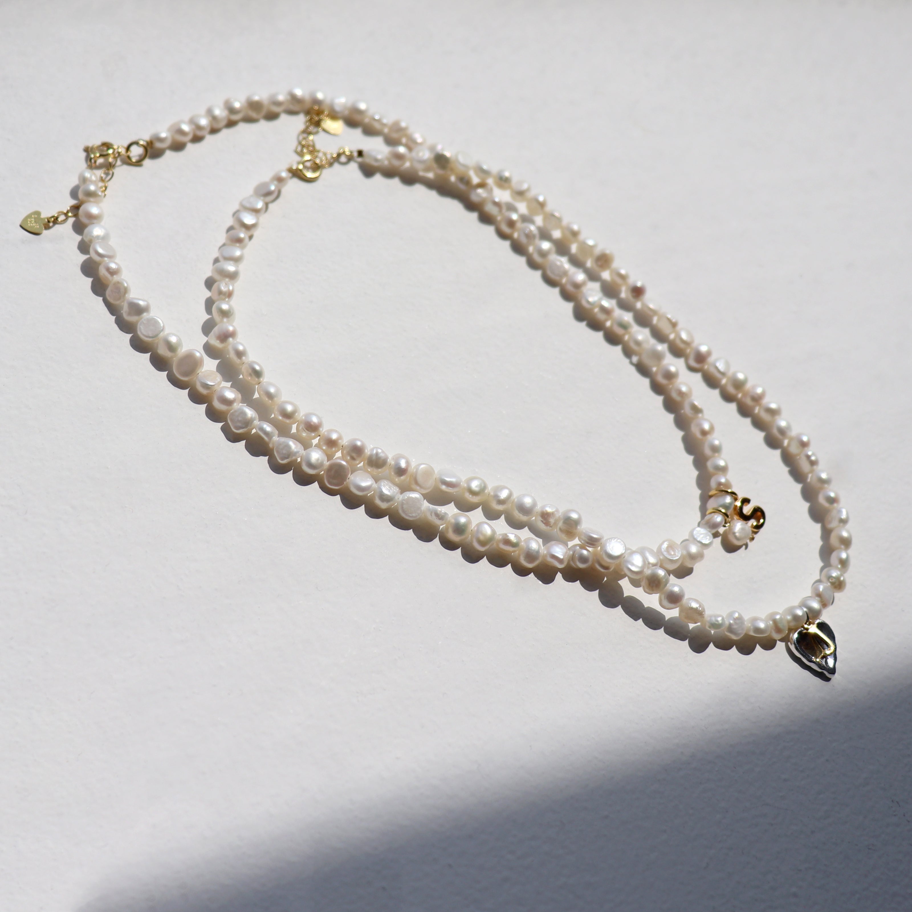 Pearl Initial Necklace Silver BlackSugar-Fine Modern Chic Jewelry that Celebrities Wear Pearl Initial Necklace Silver BlackSugar-Fine Modern Chic Jewelry that Celebrities Wear