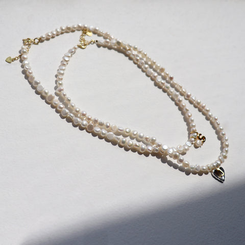 Pearl Initial Necklace Silver BlackSugar-Fine Modern Chic Jewelry that Celebrities Wear Pearl Initial Necklace Silver BlackSugar-Fine Modern Chic Jewelry that Celebrities Wear