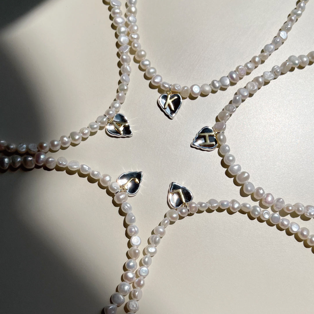 Heart Initial Necklace with Pearl BlackSugar-Shop our personalized jewelry, the perfect gift for every occasion Heart Initial Necklace with Pearl BlackSugar-Shop our personalized jewelry, the perfect gift for every occasion
