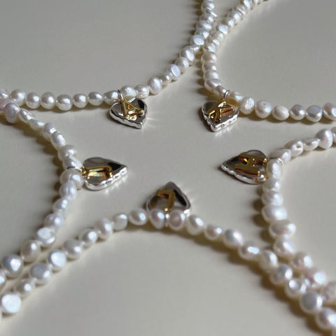 Heart Initial Necklace with Pearl BlackSugar-Shop our personalized jewelry, the perfect gift for every occasion Heart Initial Necklace with Pearl BlackSugar-Shop our personalized jewelry, the perfect gift for every occasion
