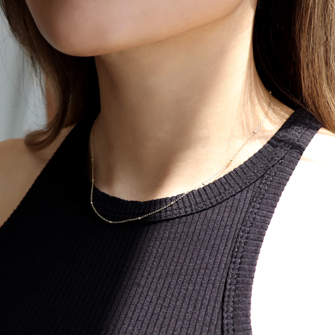 14K Solid Gold Cube Chain Necklace BlackSugar Best Online Jewelry Shop Located West Los Angeles 
 14K Solid Gold Cube Chain Necklace BlackSugar Best Online Jewelry Shop Located West Los Angeles
