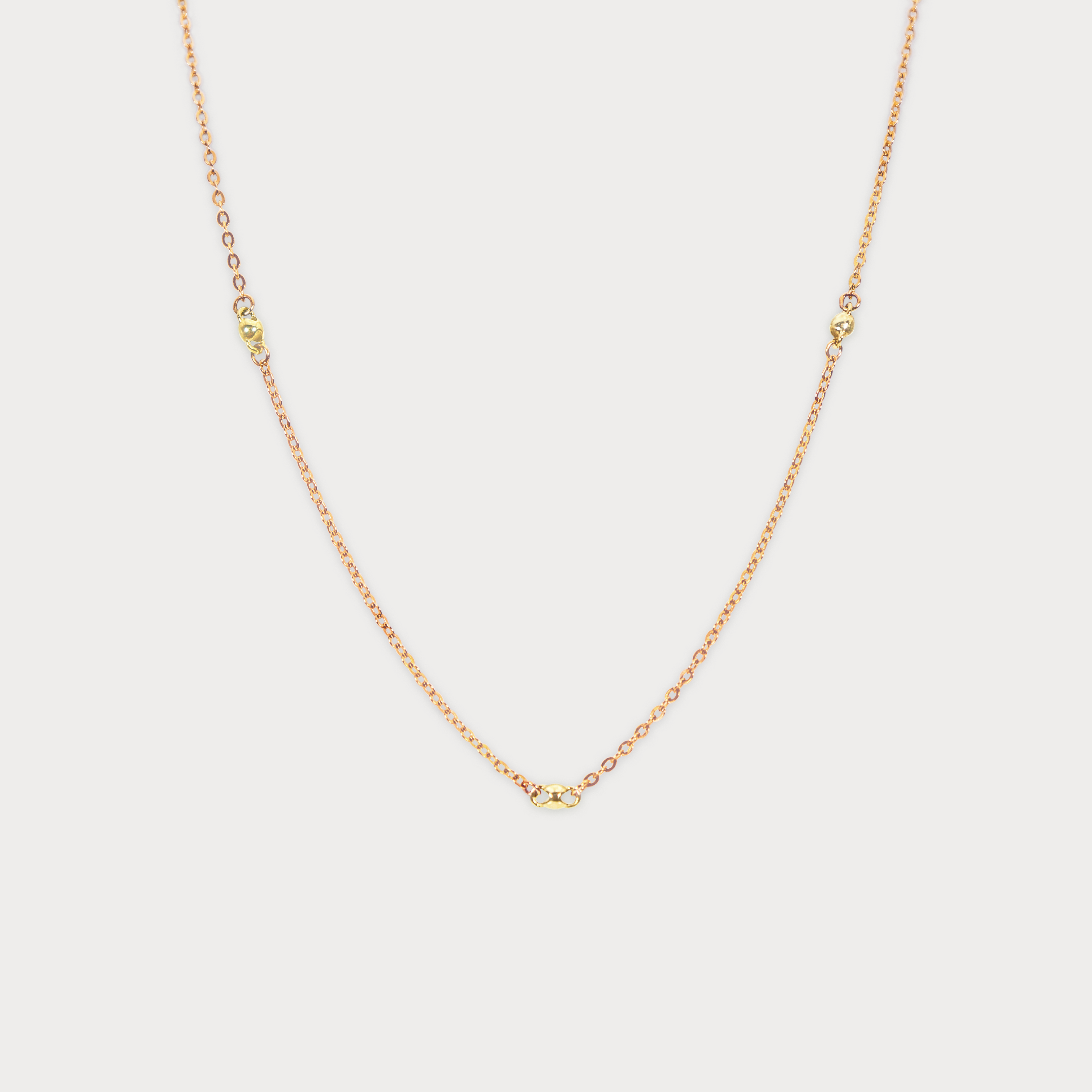 14K Gold Space Ball Chain Necklace Black Sugar Jewelry Shop