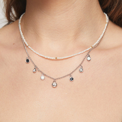 Almond Swarovski Crystal Necklaces