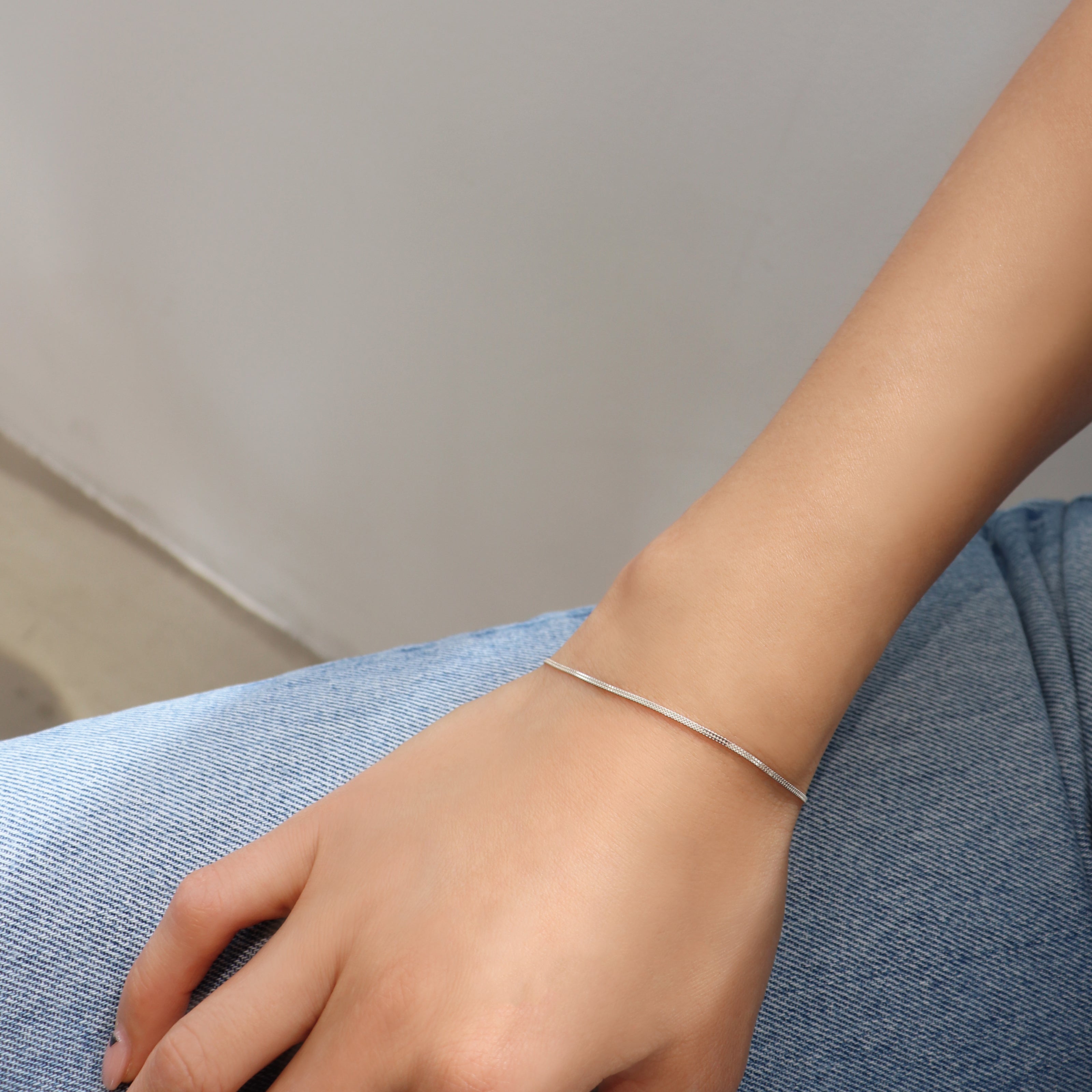 Sterling Silver Double Line Bracelet BlackSugar-Find Your Favorite Jewelry that Kpop Stars Wear