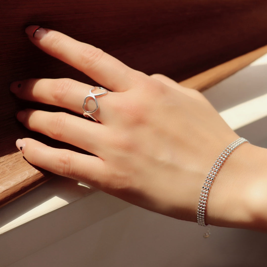 925 Sterling Silver Heart Love Ring for Women Ring Gift for Women. Gift For Mom. Gift For Girlfriend