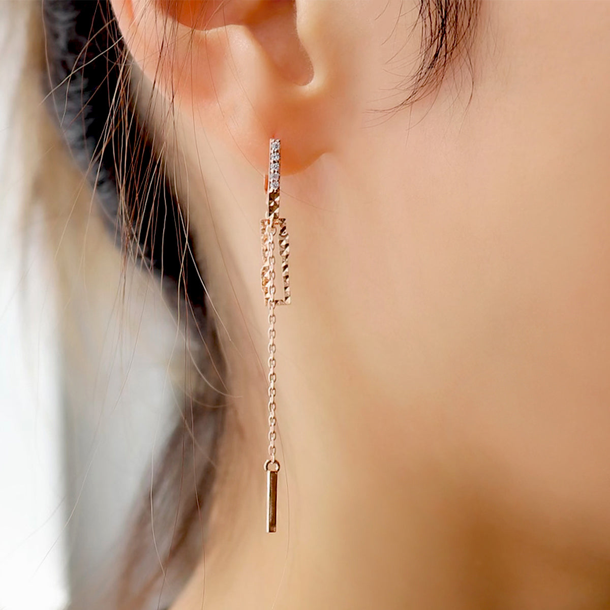 14K Gold Drop Earrings Ella Drop Earrings BlackSugar-No.1 Online Jewelry Earrings, Necklaces. Korean Jewelry