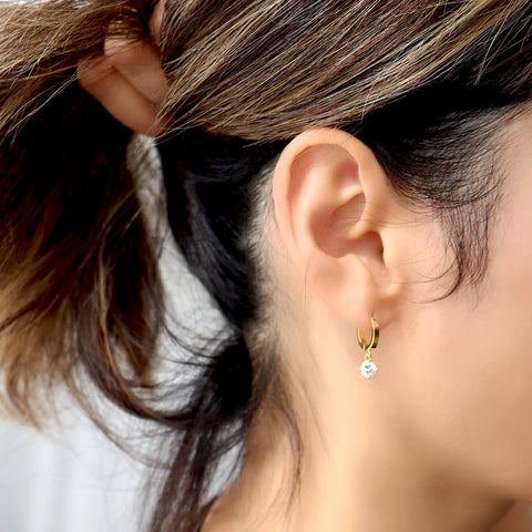 14K Gold Eos Hoops Earrings BlackSugar-Best Online Jewelry  Shop Earrings, Necklaces, Rings,Located West Los Angeles 