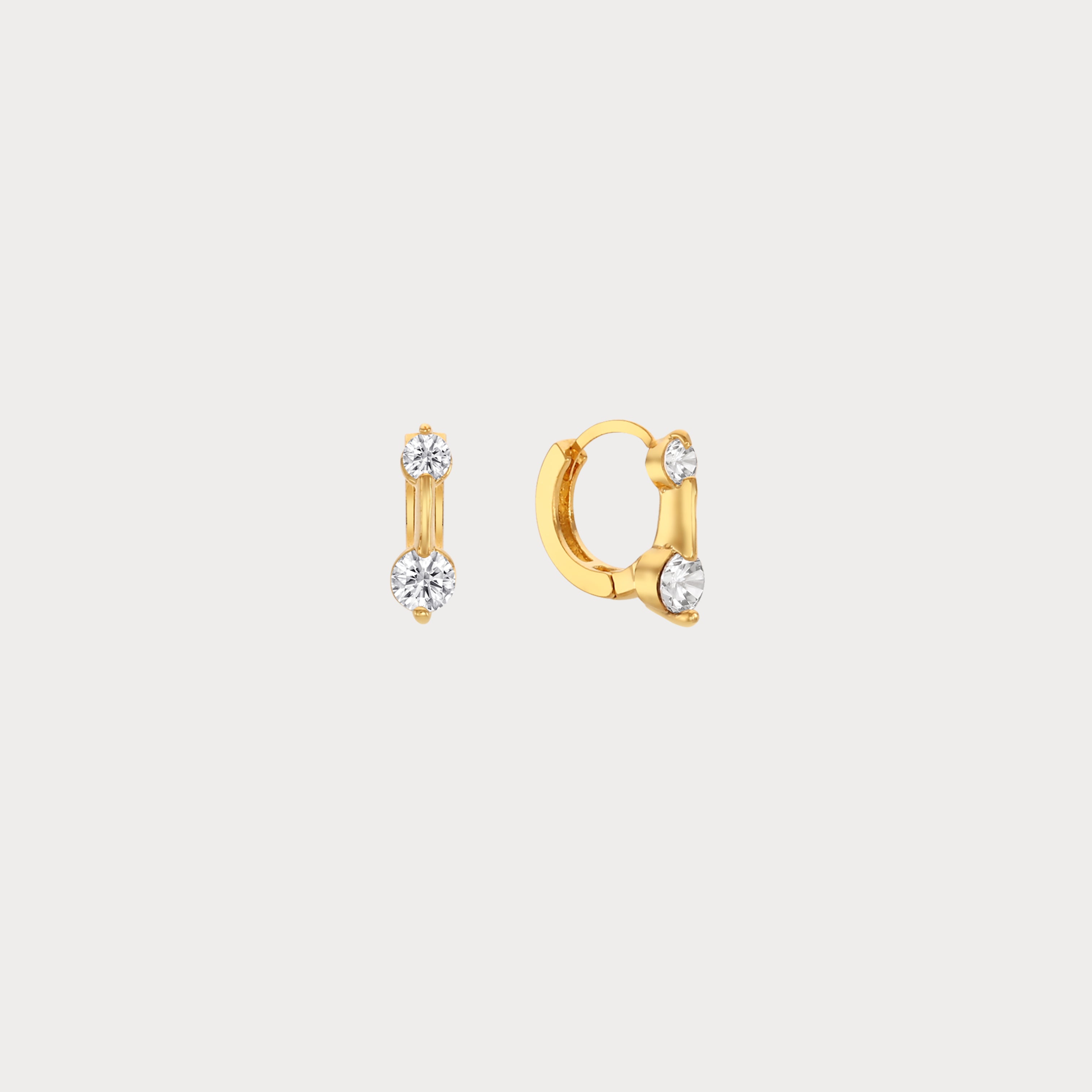 14K Yellow Gold Sola Hoops Earring BlackSugar-Best Online Jewelry Shop Earrings, Necklaces, Rings,Located West Los Angeles