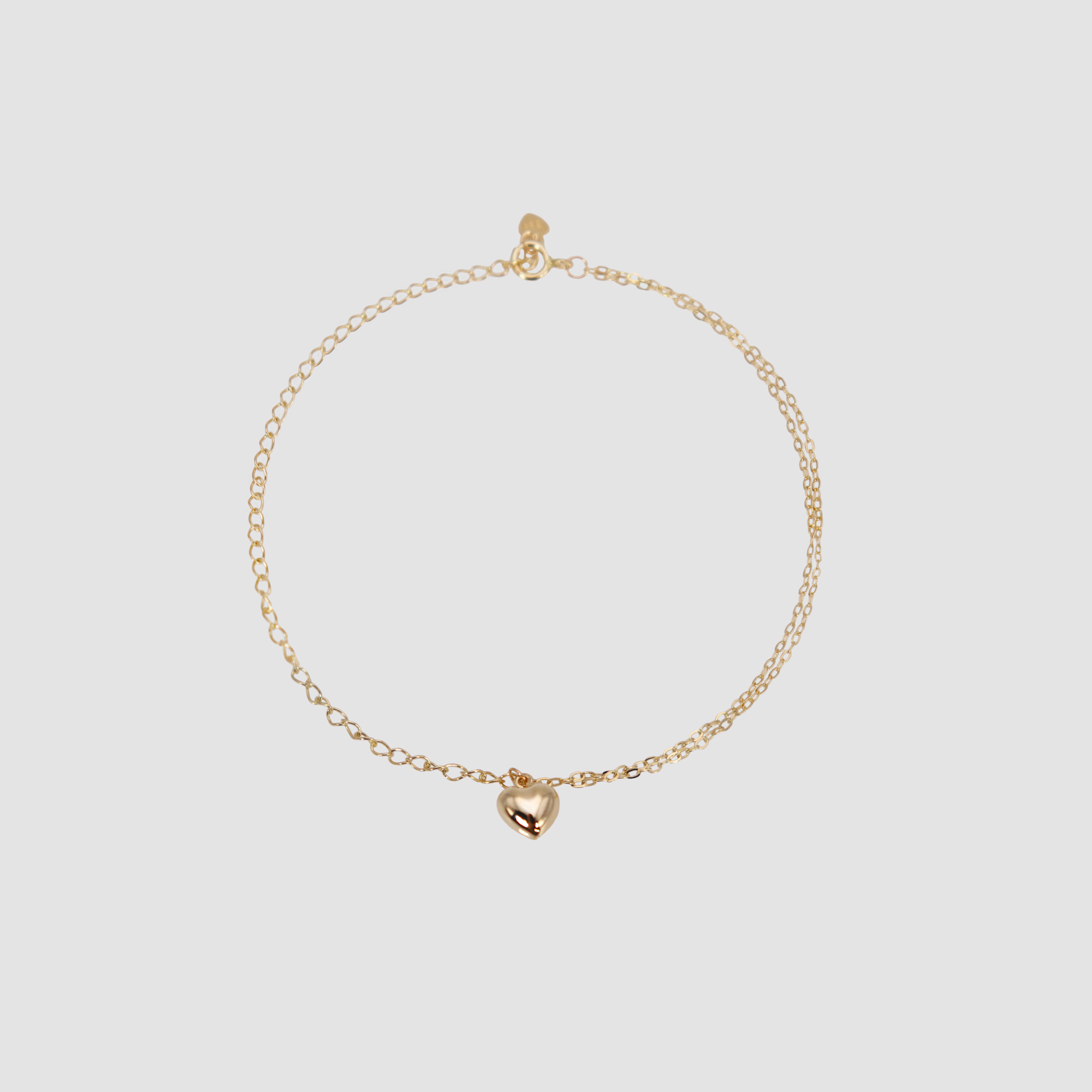 14k gold heart charm bracelet BlackSugar -Best Online Jewelry Shop Earrings, Necklaces, Rings, Located West Los Angeles 