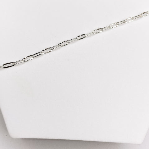 Silver square link bracelet BlackSugar-Fine Modern Chic Jewelry that Celebrities Wear