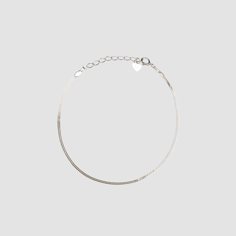 Sterling Silver Double Line Bracelet BlackSugar-Find Your Favorite Jewelry that Kpop Stars Wear