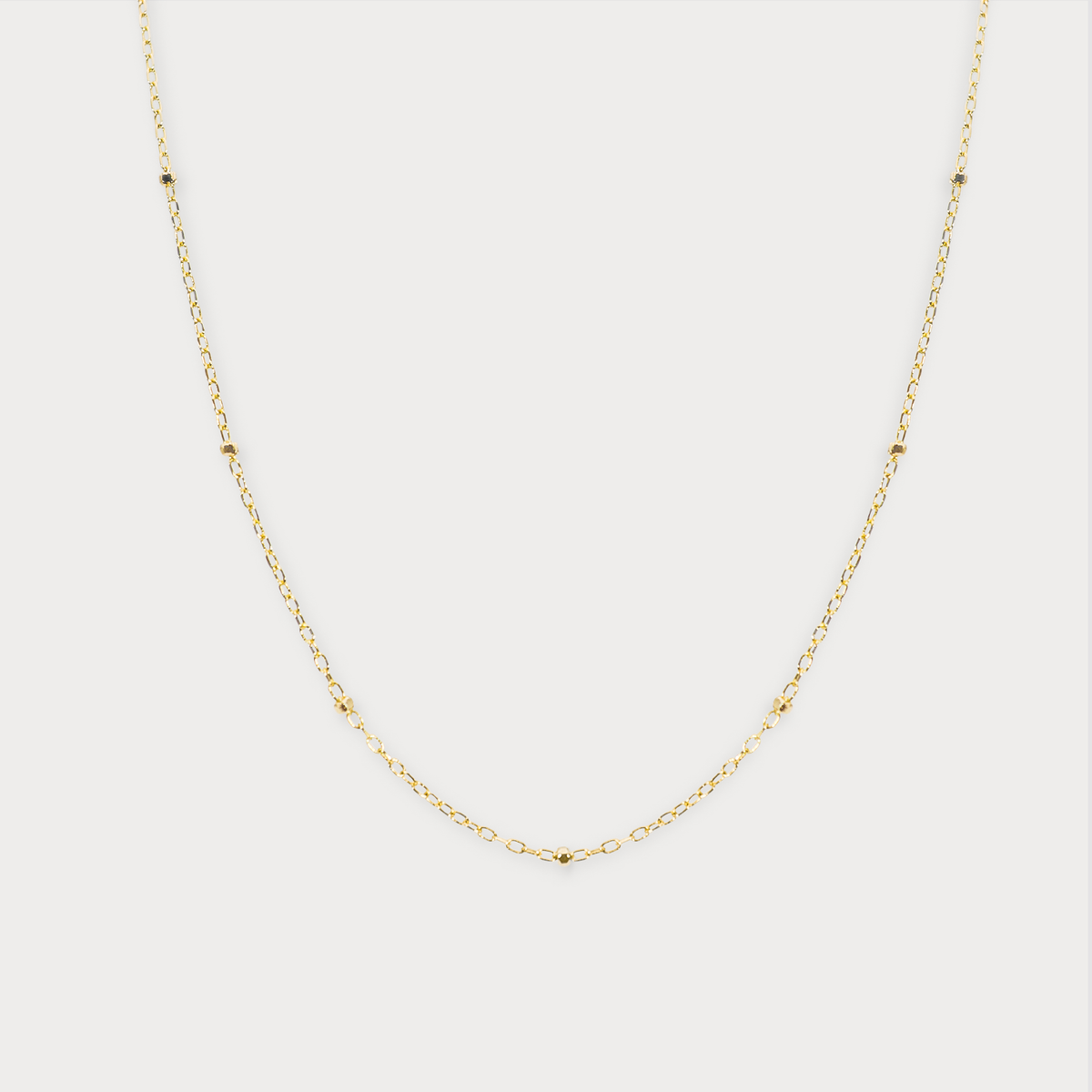 14K Solid Gold Cube Chain Necklace BlackSugar Best Online Jewelry Shop Located West Los Angeles 
