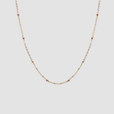 14K Rose Gold Ball Chain Necklace BlackSugar-Best Online Jewelry Shop Located West Los Angeles 
