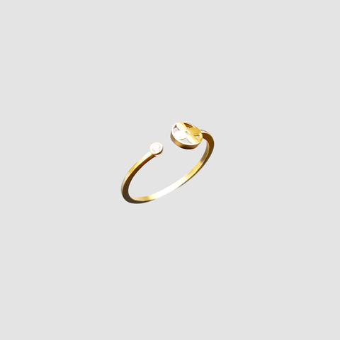 14K Gold Lucky Charm Ring For Women. Ring Gift for Women. Gift For Mom. Gift For Girlfriend