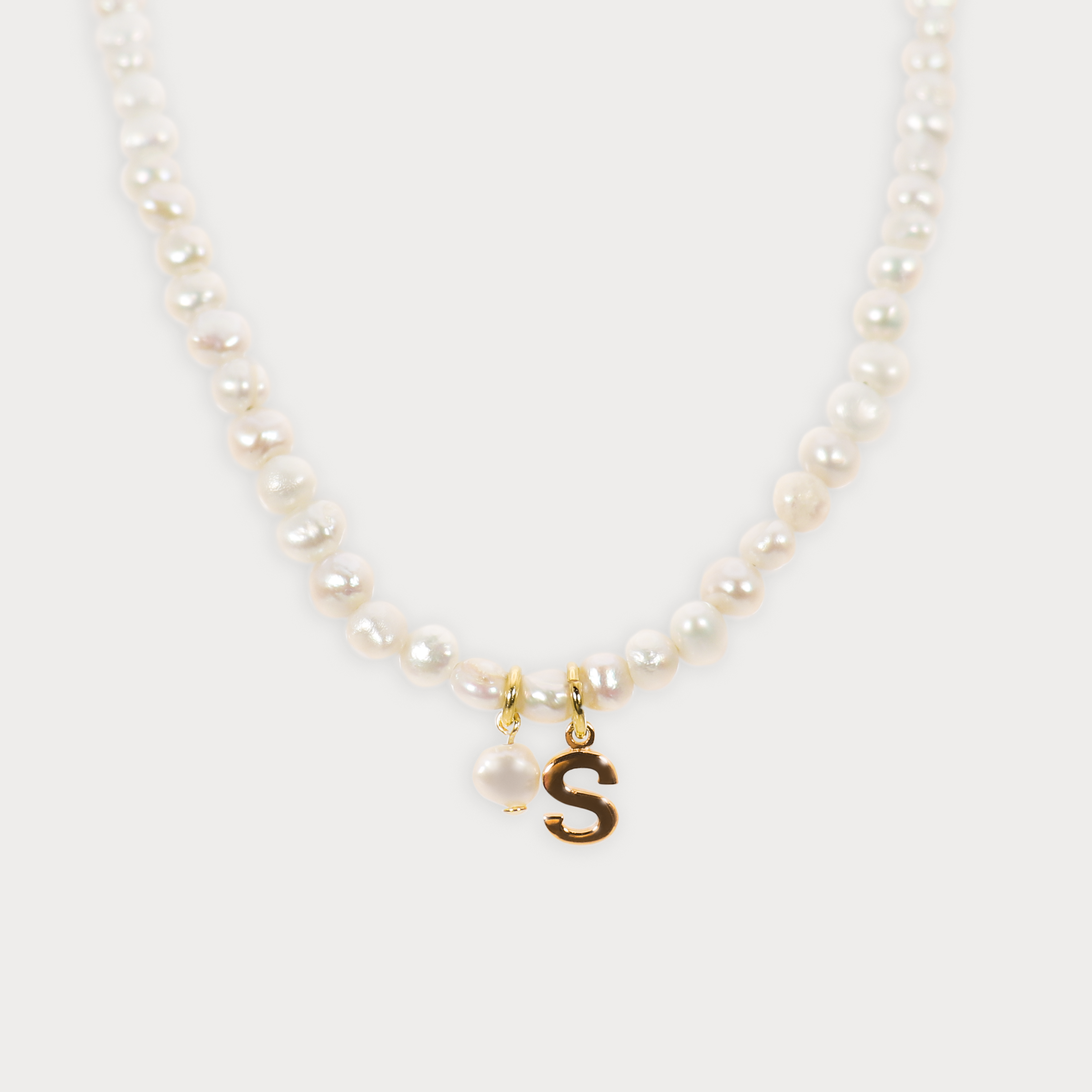 Pearl Initial Necklace Silver BlackSugar-Fine Modern Chic Jewelry that Celebrities Wear