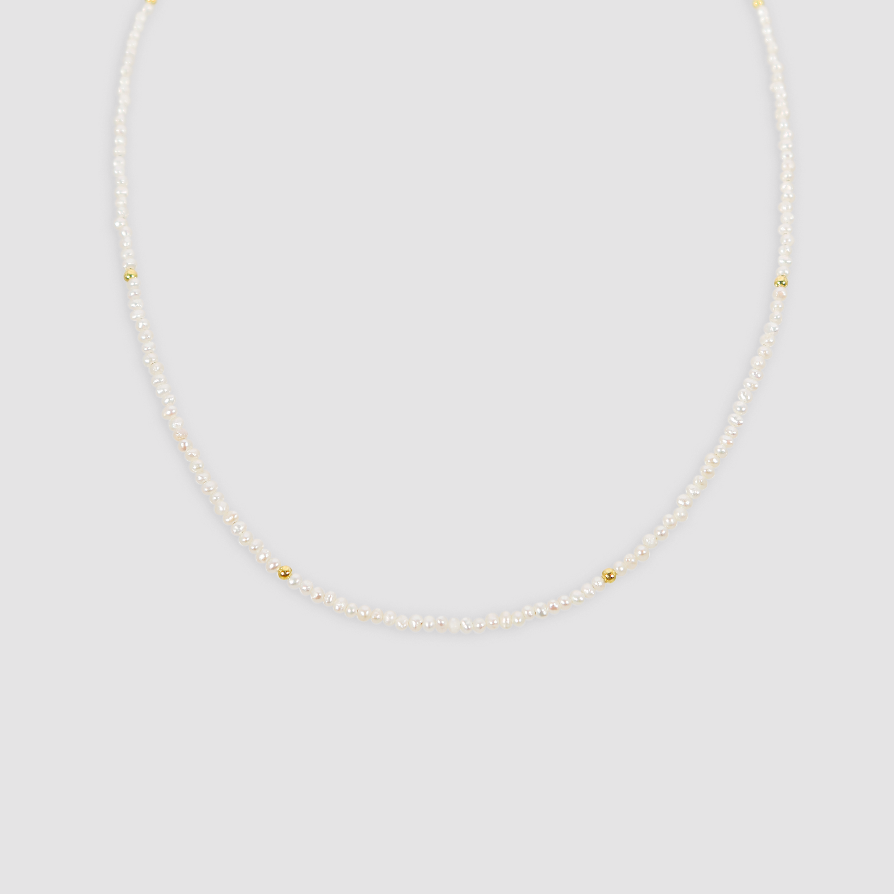 tiny freshwater pearl necklace BlackSugar-
