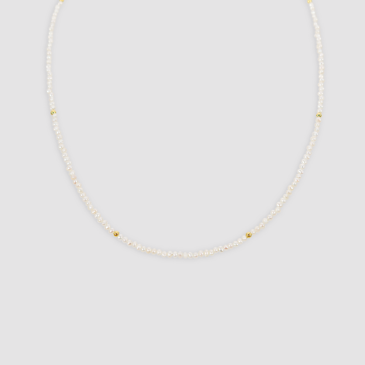 tiny freshwater pearl necklace BlackSugar-
