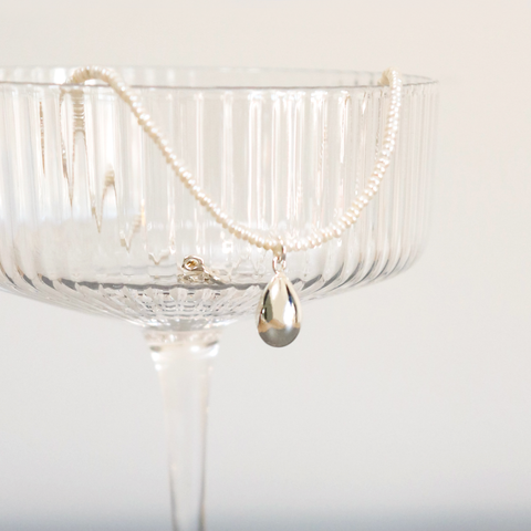 Fresh Water Pearl Waterdrop Necklace BlackSugar-Best Online Jewelry Shop Earrings, Necklaces, Rings, Located West Los Angeles